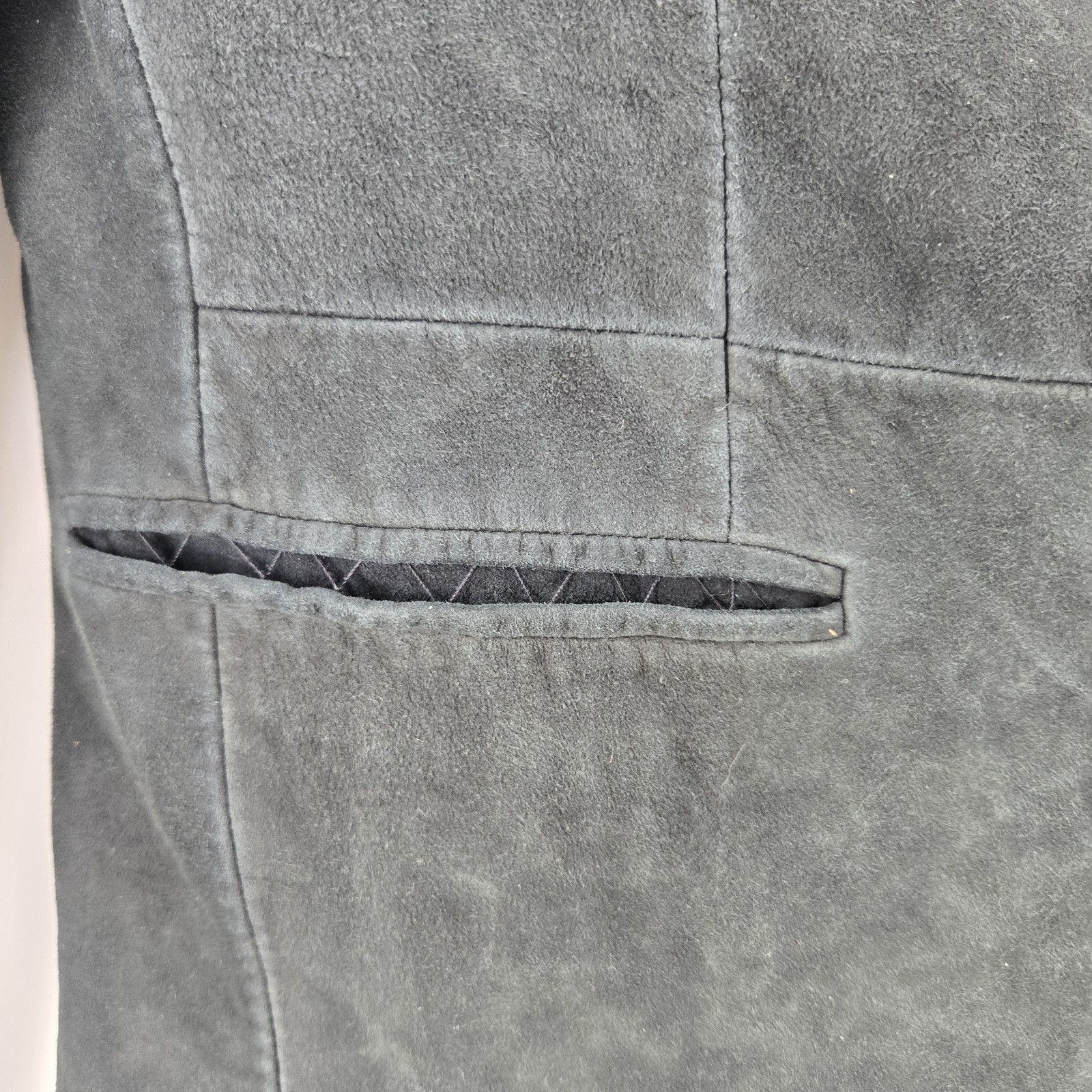 John Varvatos Blazer Jacket Coat Mens 54L Goat Suede Leather Italy 2 Button Gray