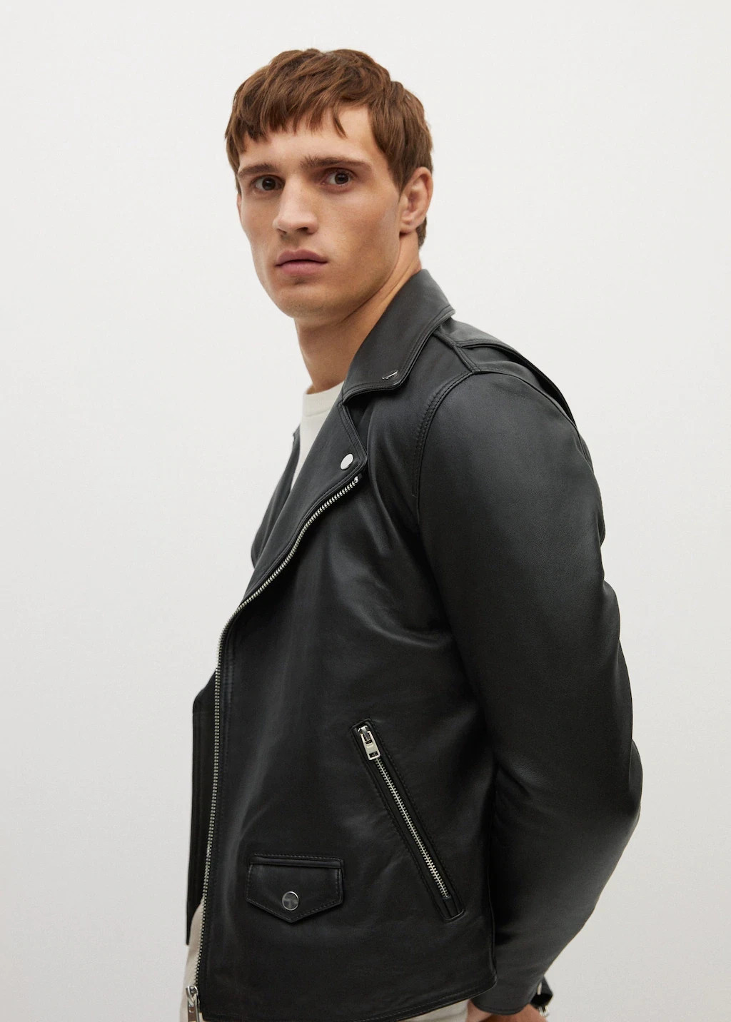 NEW Men’s Black Nappa 100% Leather Motorcycle Jacket Size XS TO 3XL Custom Made