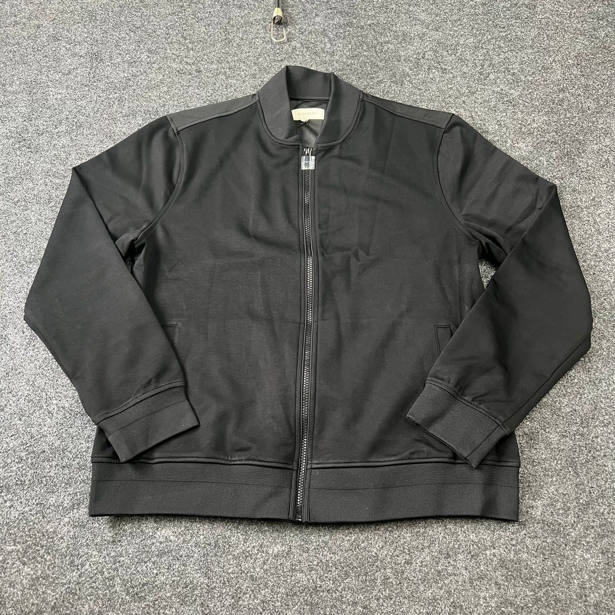 BUGATCHI Soft Touch Solid Bomber Jacket Men’s Size L Black