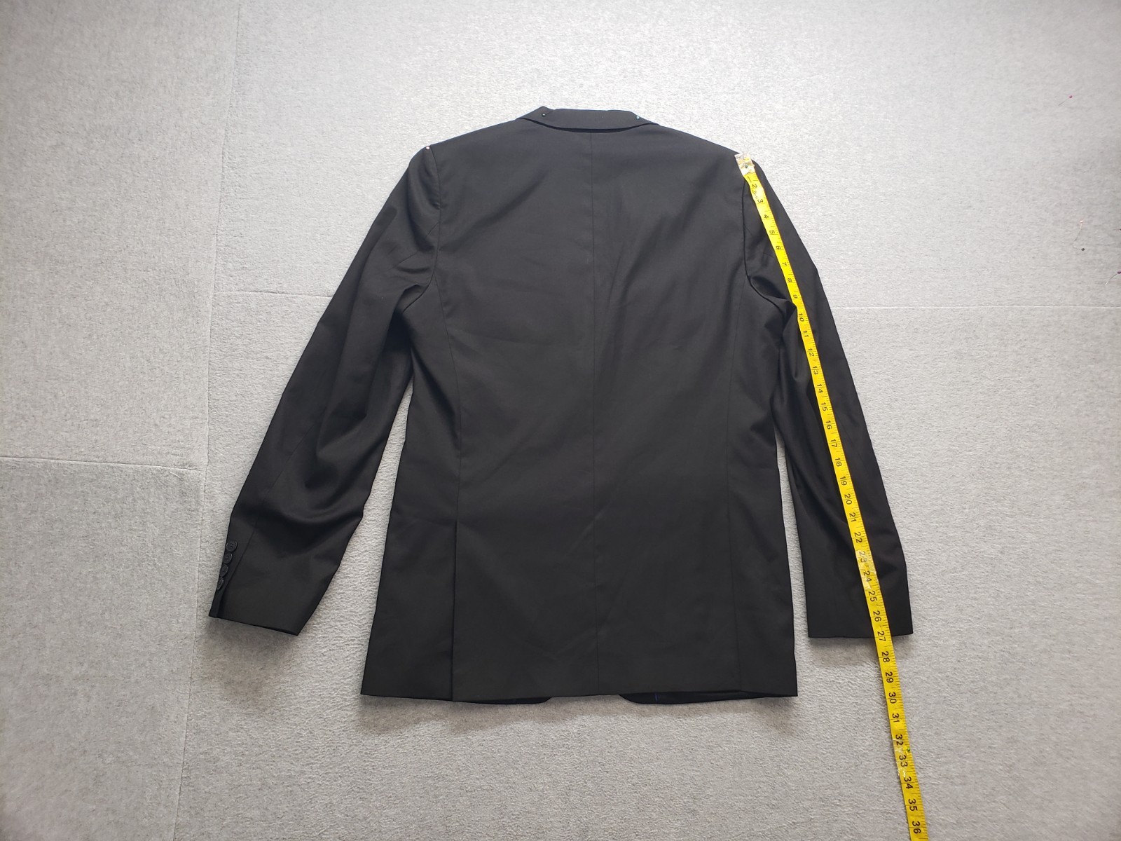 APT 9 Men Blazer Jacket 40L Black Single Breasted Notch Lapel Formal Business