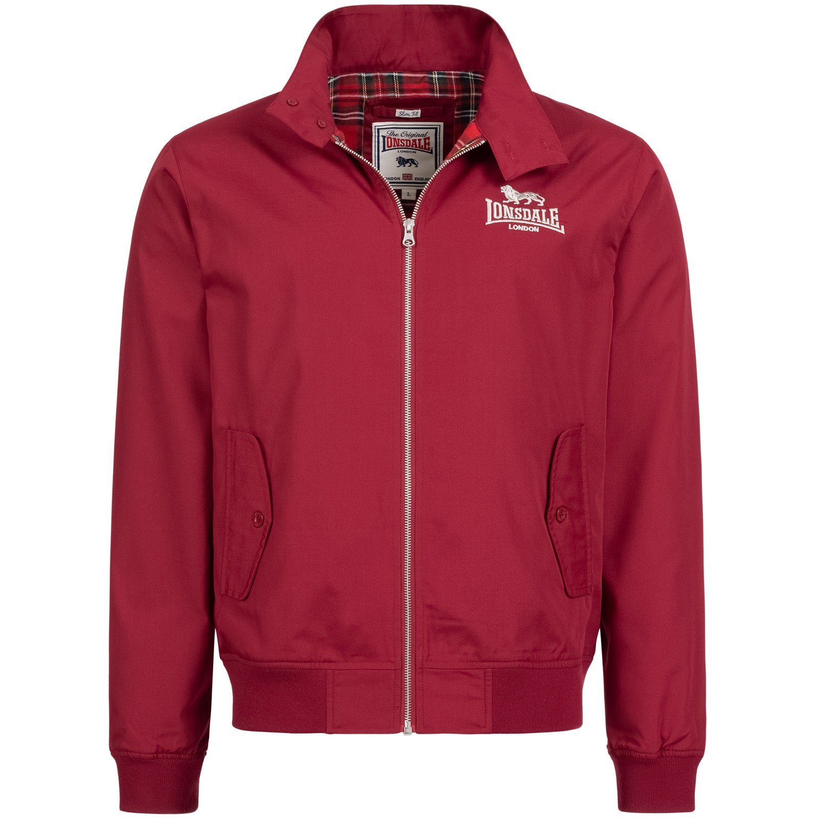Lonsdale London Harrington Jacket Red NEW XS S M L XL 2XL 3XL 4XL 5XL Bomber Jacket