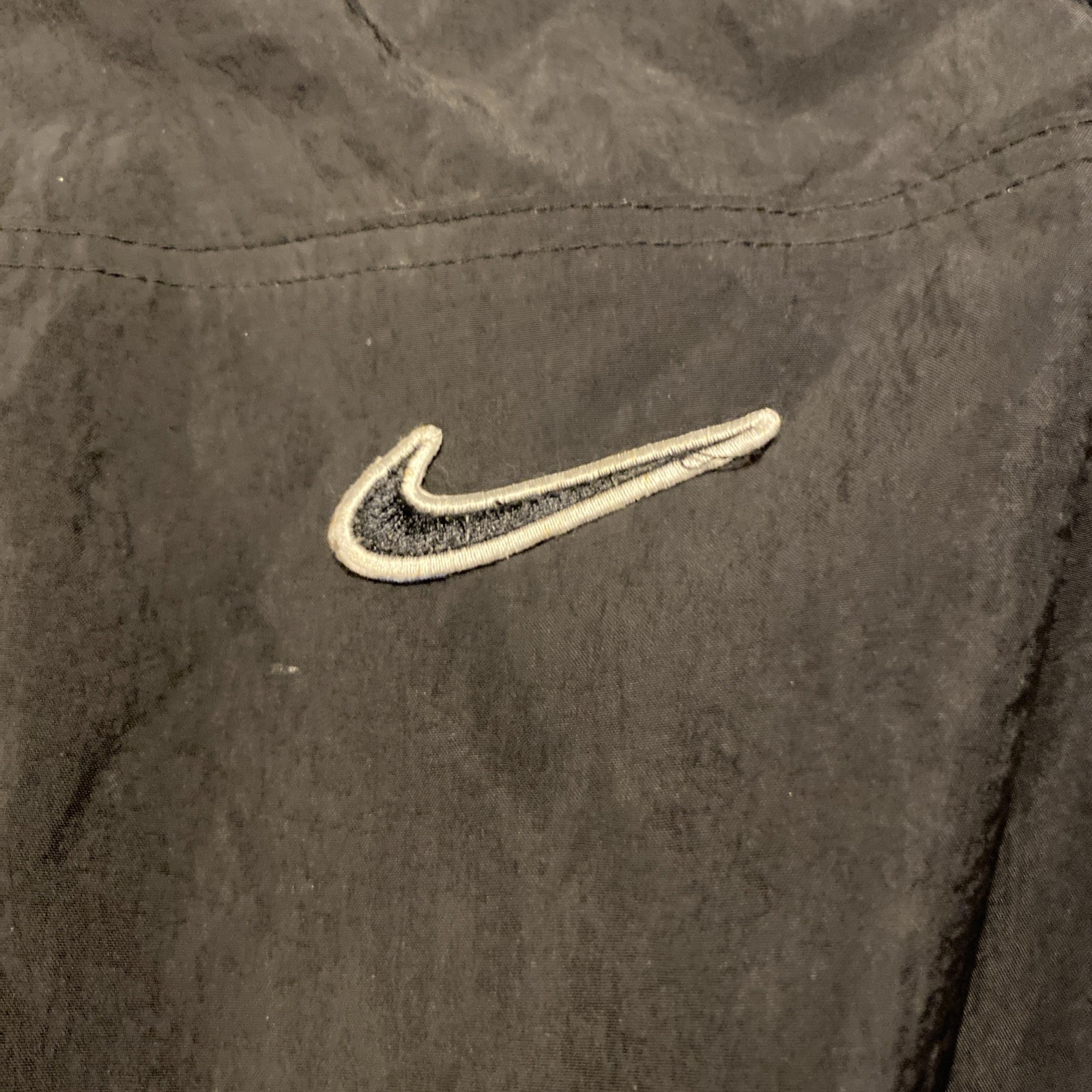 Vintage Nike Jacket Mens XL 90s Center Swoosh V Neck Pullover Windbreaker