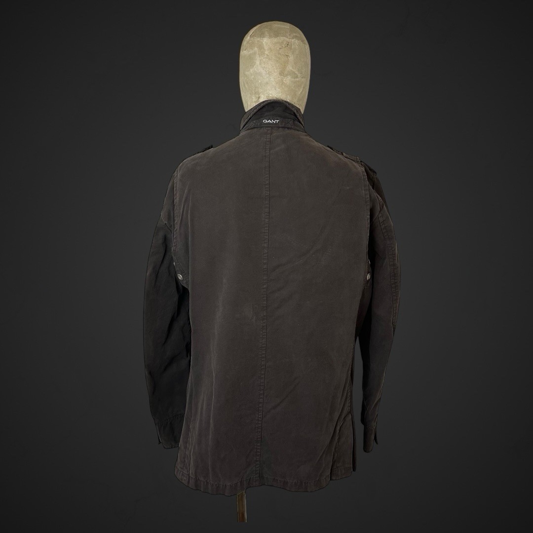 GANT Jacket M Brown Men’s Four Pocket Military Cotton Canvas Button Up