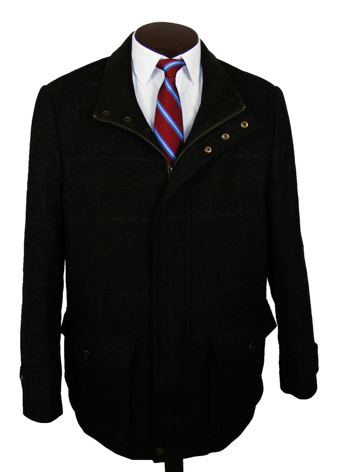 MENS SZ L VINCE CAMUTO TWEED STYLE MOON FABRIC ENGLAND HUNTING SHOOTING COAT
