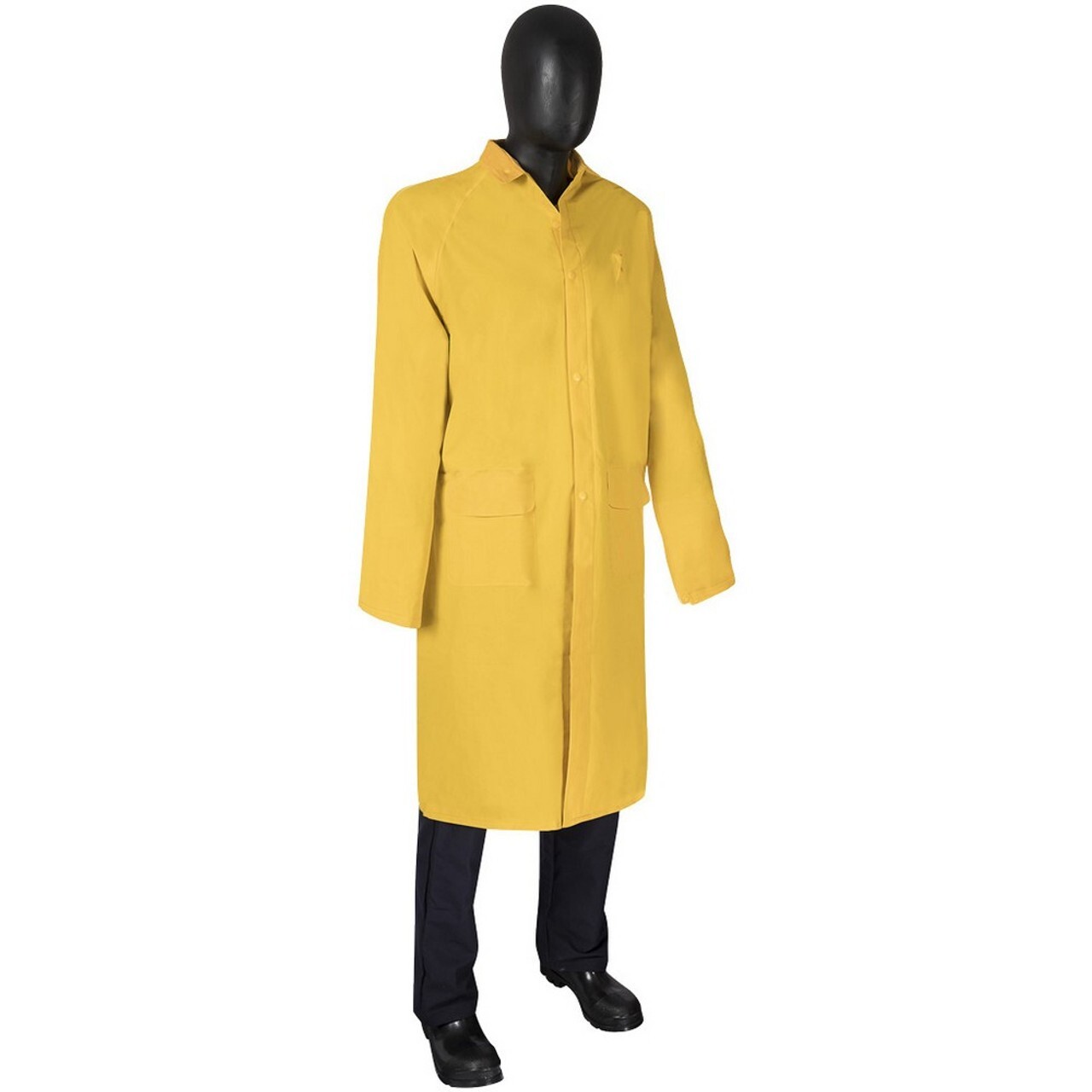1- WATERPROOF OUTDOORS FISHING HUNTING WORK PVC RAIN COAT JACKET & HOOD XLARGE