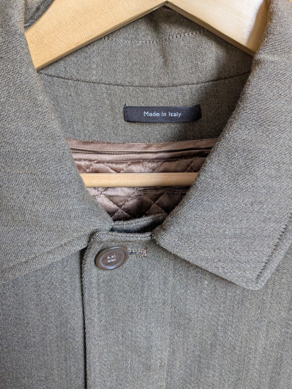 DUNHILL Virgin Wool Overcoat Coat ITALIAN 52 US42 XL Removable Quilted Lining