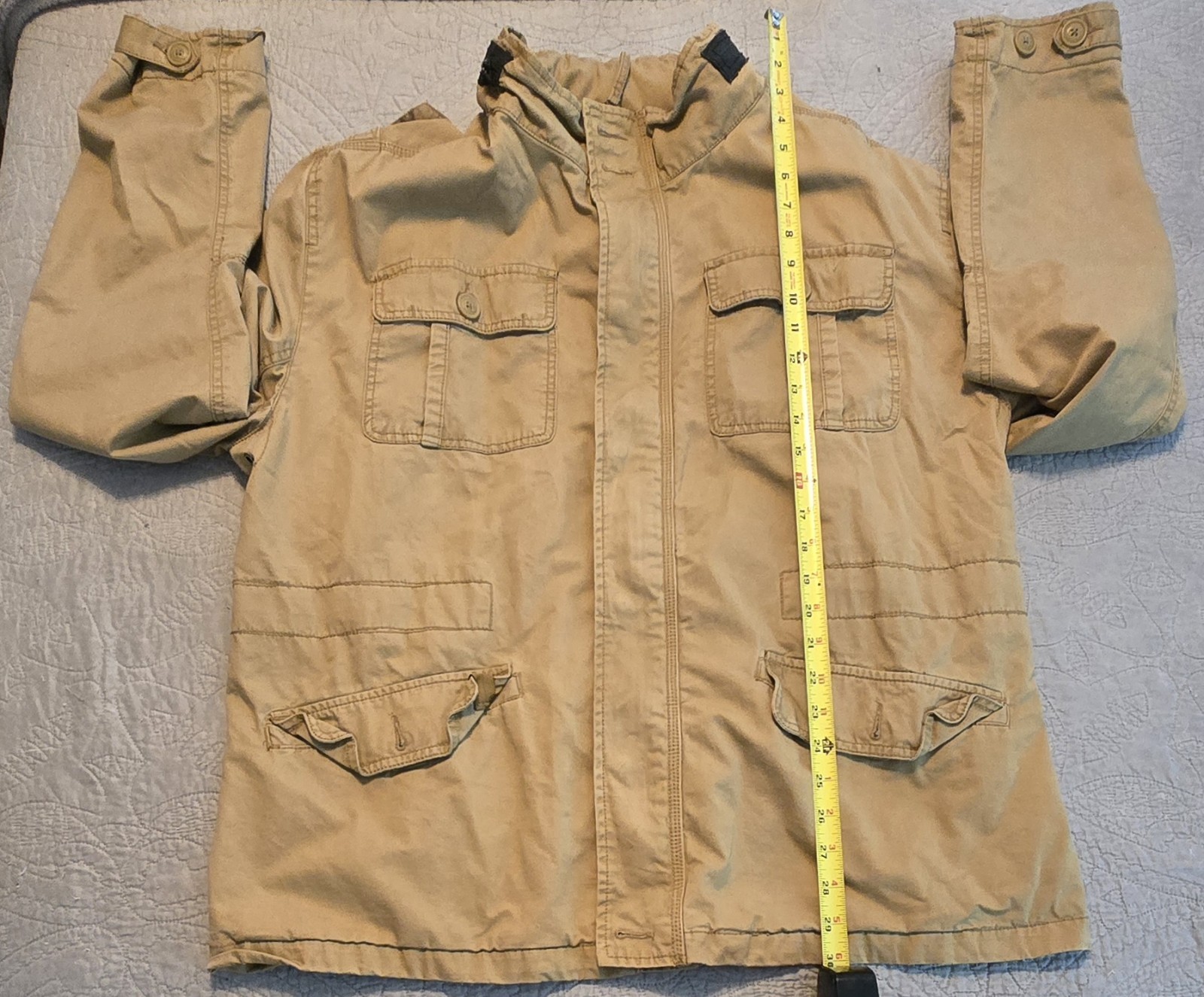 Brandit Men’s Military Half Season Britannia Camel Jacket w/Hidden Hood