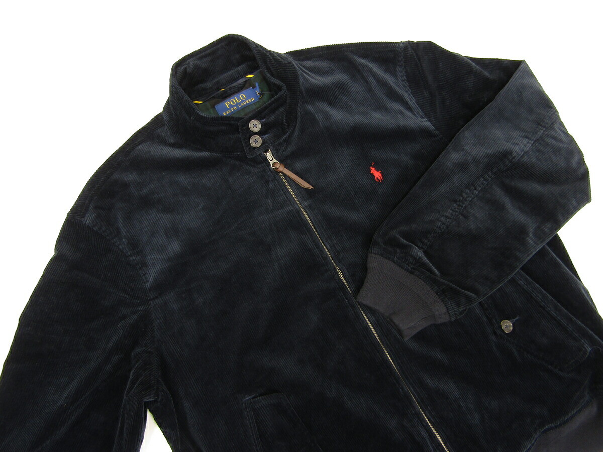 Polo Ralph Lauren Full Zip Corduroy Jacket Coat w/ plaid lining – Navy –