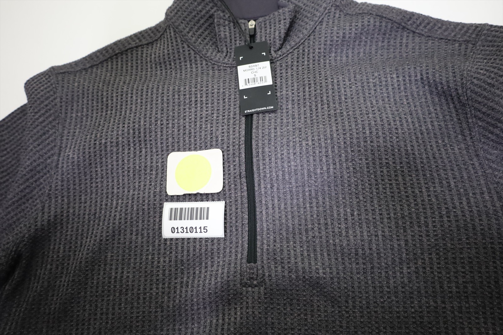 Straight Down Golf Morro 1/4 Zip Pullover Mens Size Small CHC 979f New 01310115