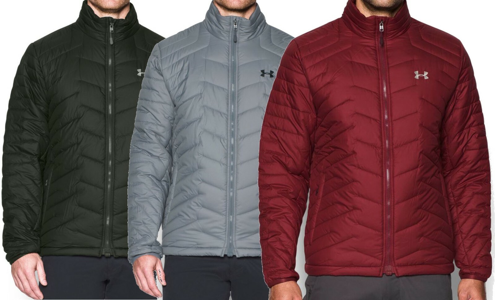 Under Armour ColdGear Reactor Puffer Jacket Men’s M-L-XL-2XL-3XL Green/Red/Grey