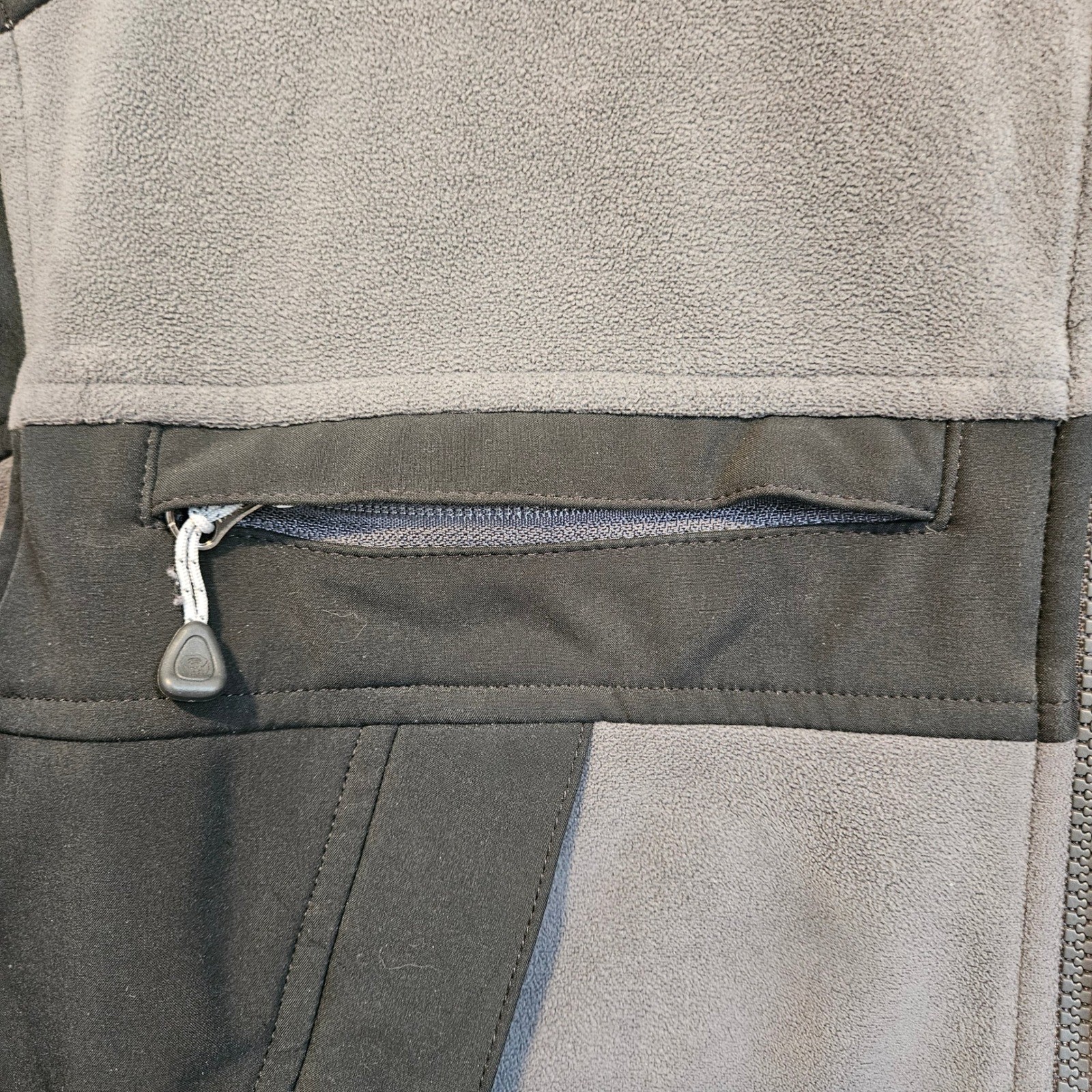 Mountain Hardwear AirShield Fleece Softshell Jacket Gray Black Mens Large L
