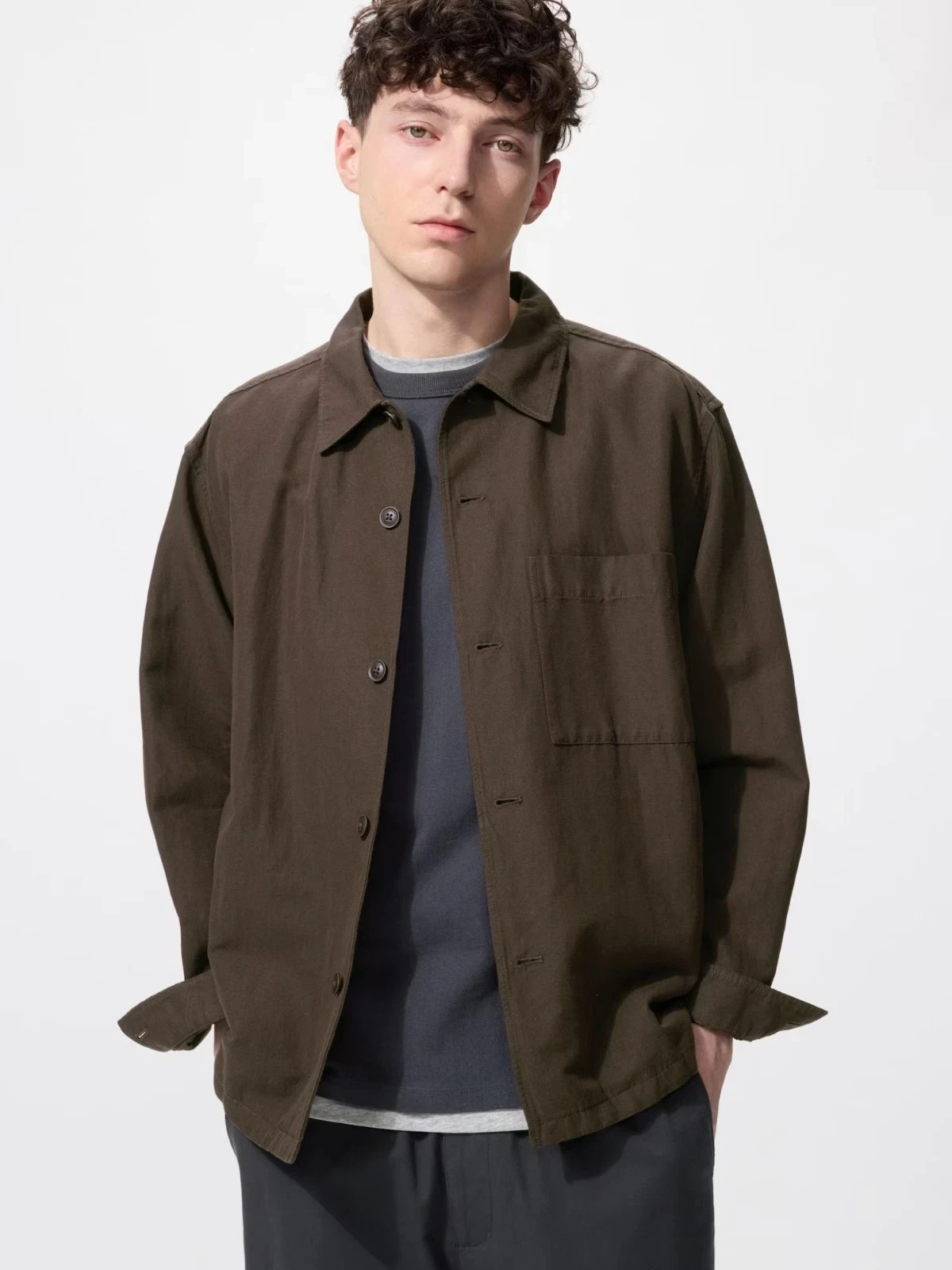 UNIQLO Cotton Linen Shirt Jacket 4 Colors XS~4XL Men Unisex New Japan