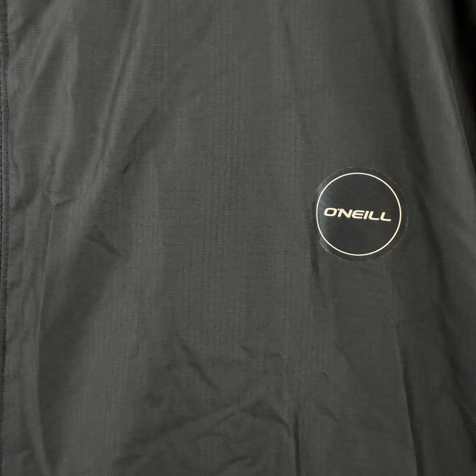 O’Neill Jacket Mens XL Black Hooded Windbreaker Full Zip Lightweight Outdoor