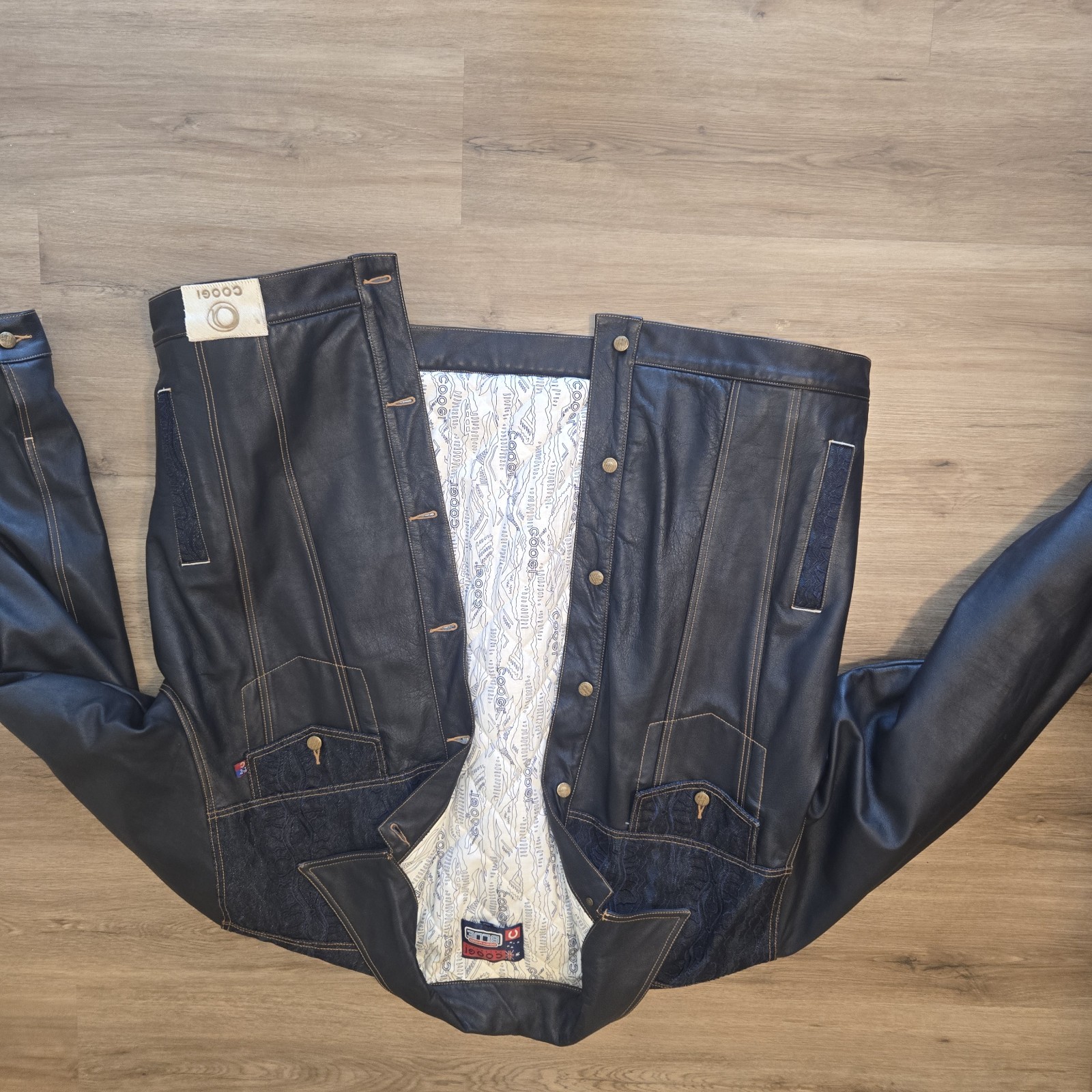 RARE Vintage COOGI Authentic Leather & Denim 2-Piece «THE HOLY GRAIL» Worn 1x