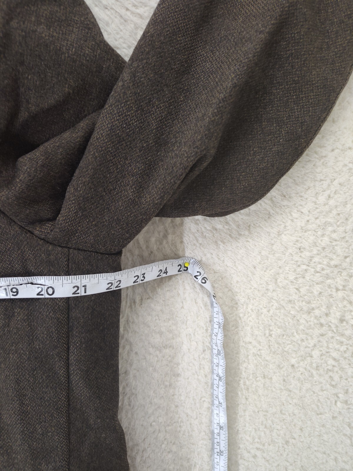 Dunhill Men Jacket 44 Brown Wool Blend Long Sleeve Regular Fit Long Overcoat