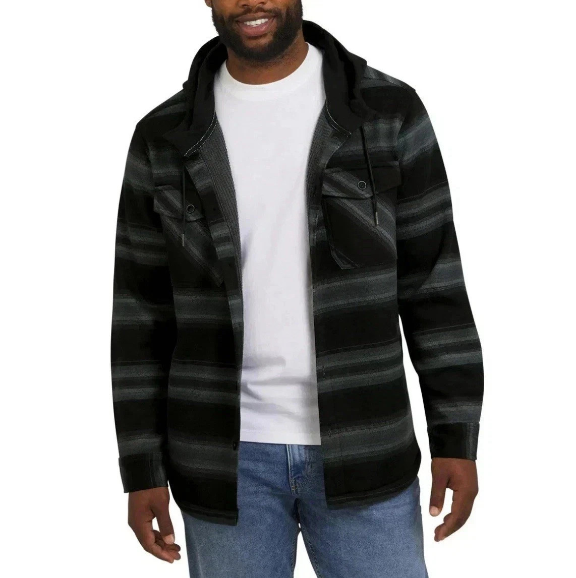 Quiksilver Men’s Hooded Shirt Jacket New with Tags