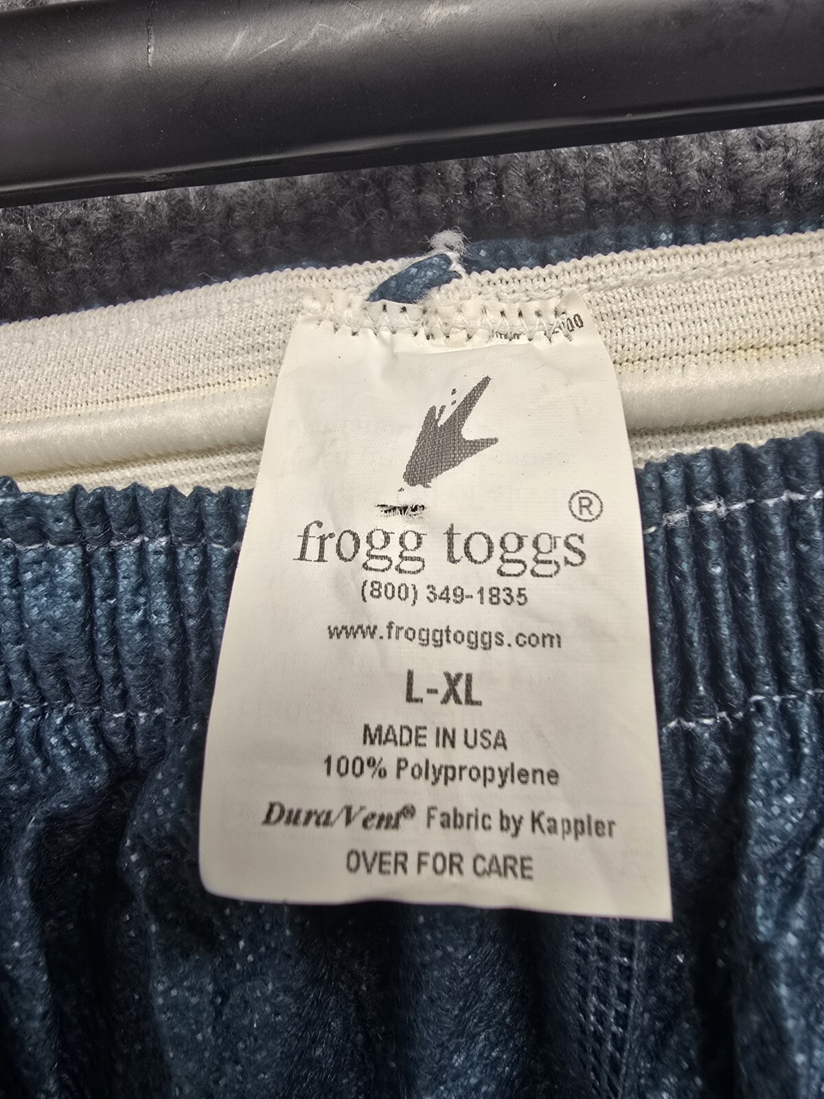 Frogg Toggs Polypropylene Teal  Rain Pants size Large-XLarge Unisex