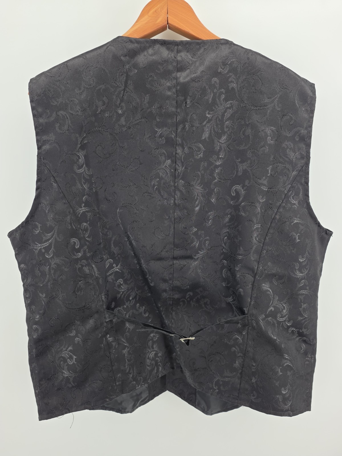 Darkrock Vest Mens XL Black Paisley Gothic Embroidered Button Front Lined Rock