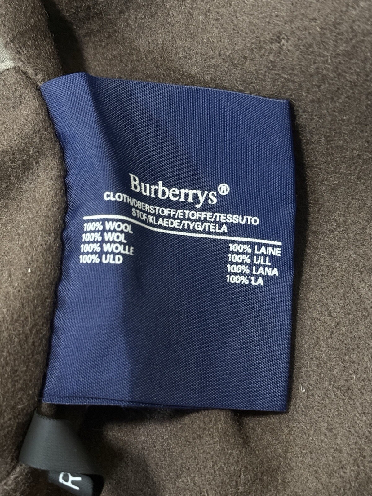 BURBERRYS COTTON POLYESTER TRENCH DUSTER OVER COAT W/ REMOVABLE WOOL LINER 40R