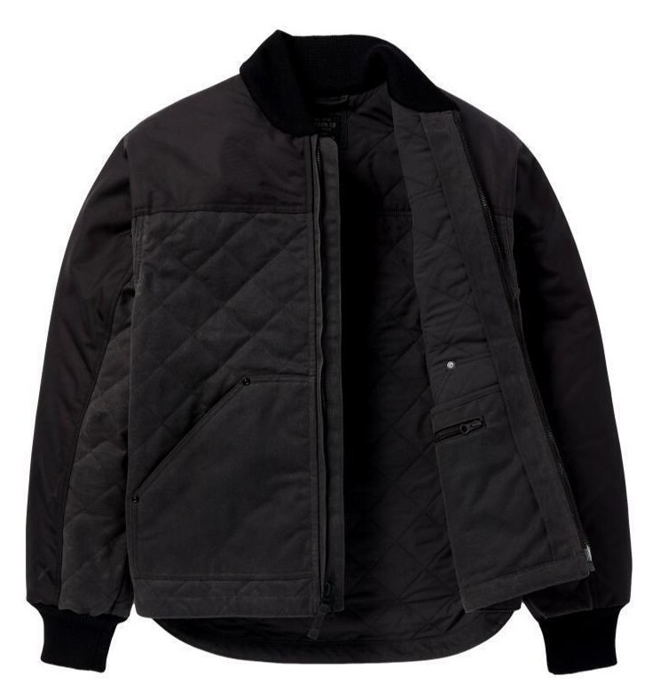 Filson Alcan Quilted Jacket 20174629 Cinder Dark Grey Motorcycle Black Cordura