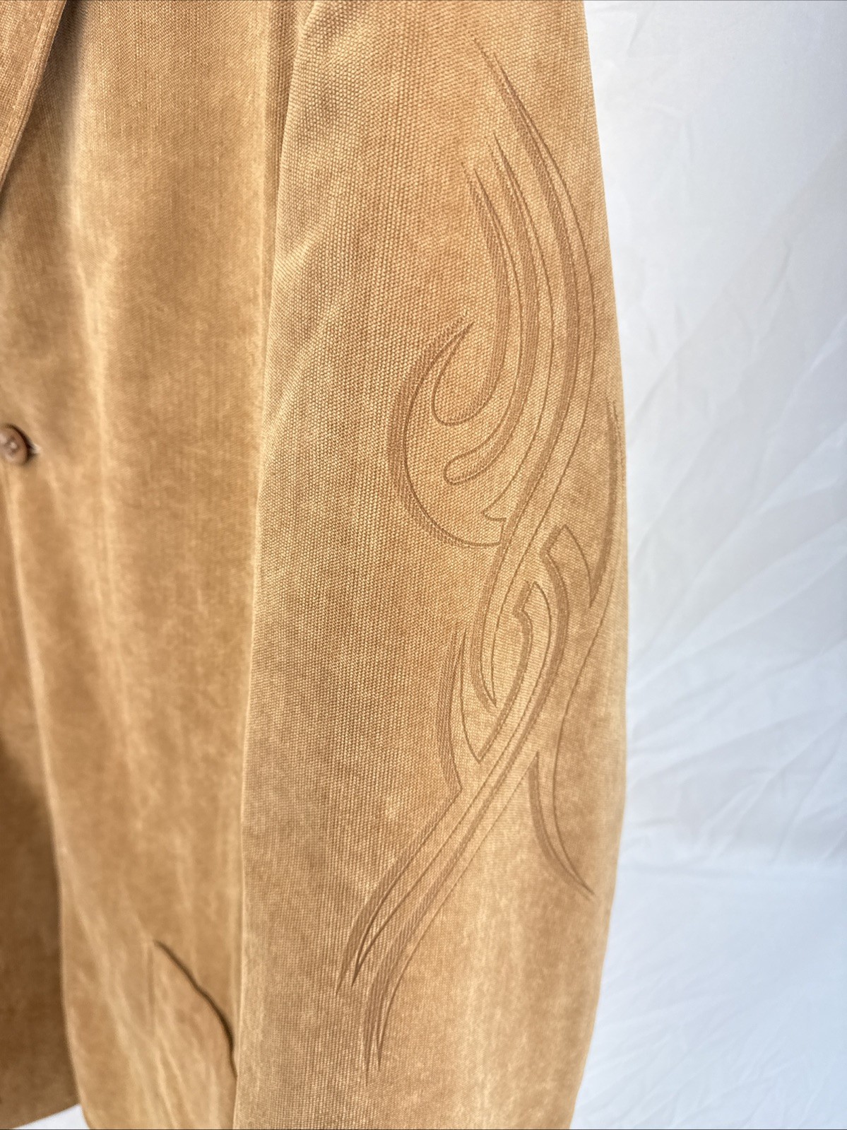 Vintage Venezzi Brown Suede Polyester Brown Blazer XXL