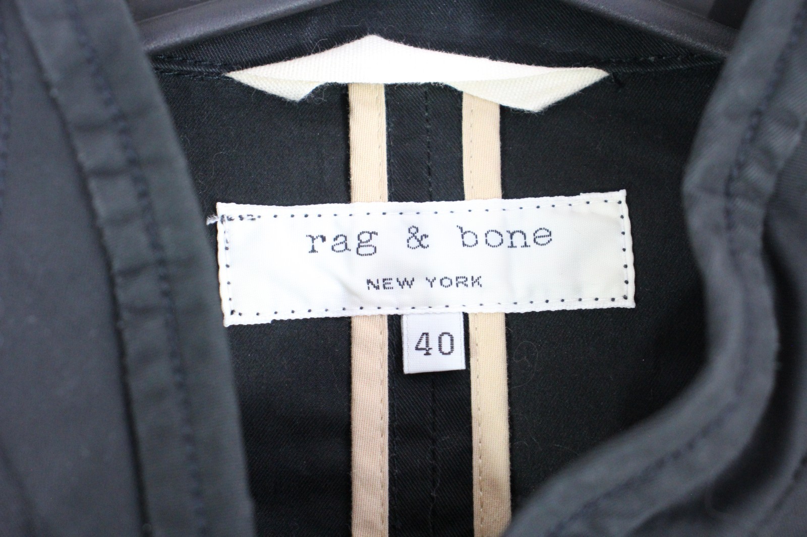 Rag & Bone Mens 40 Military Style Black Made In USA Jacket G1457