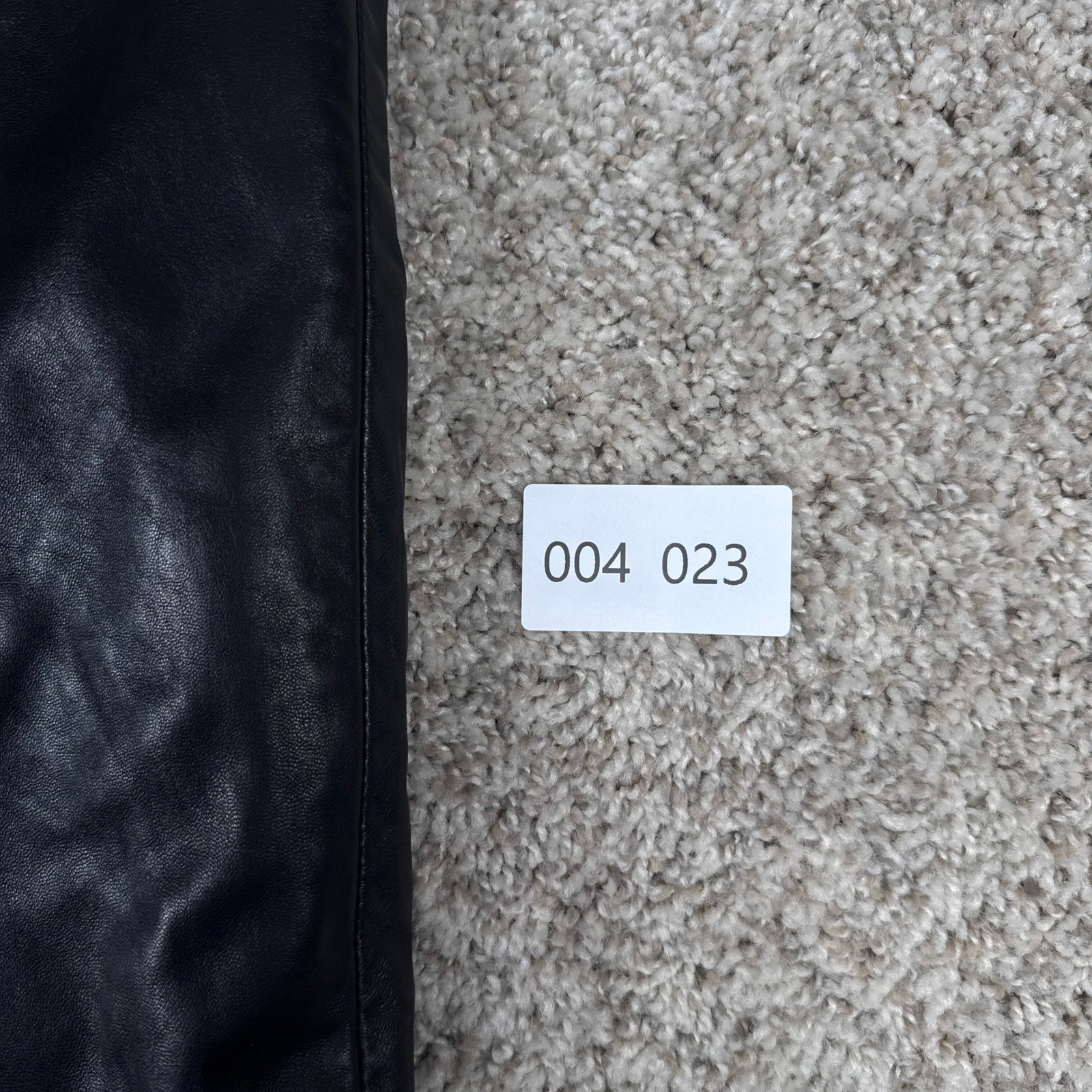 Linea Uomo Leather Jacket Mens 4XL Black Lambskin Full Zip Classic Minimalist