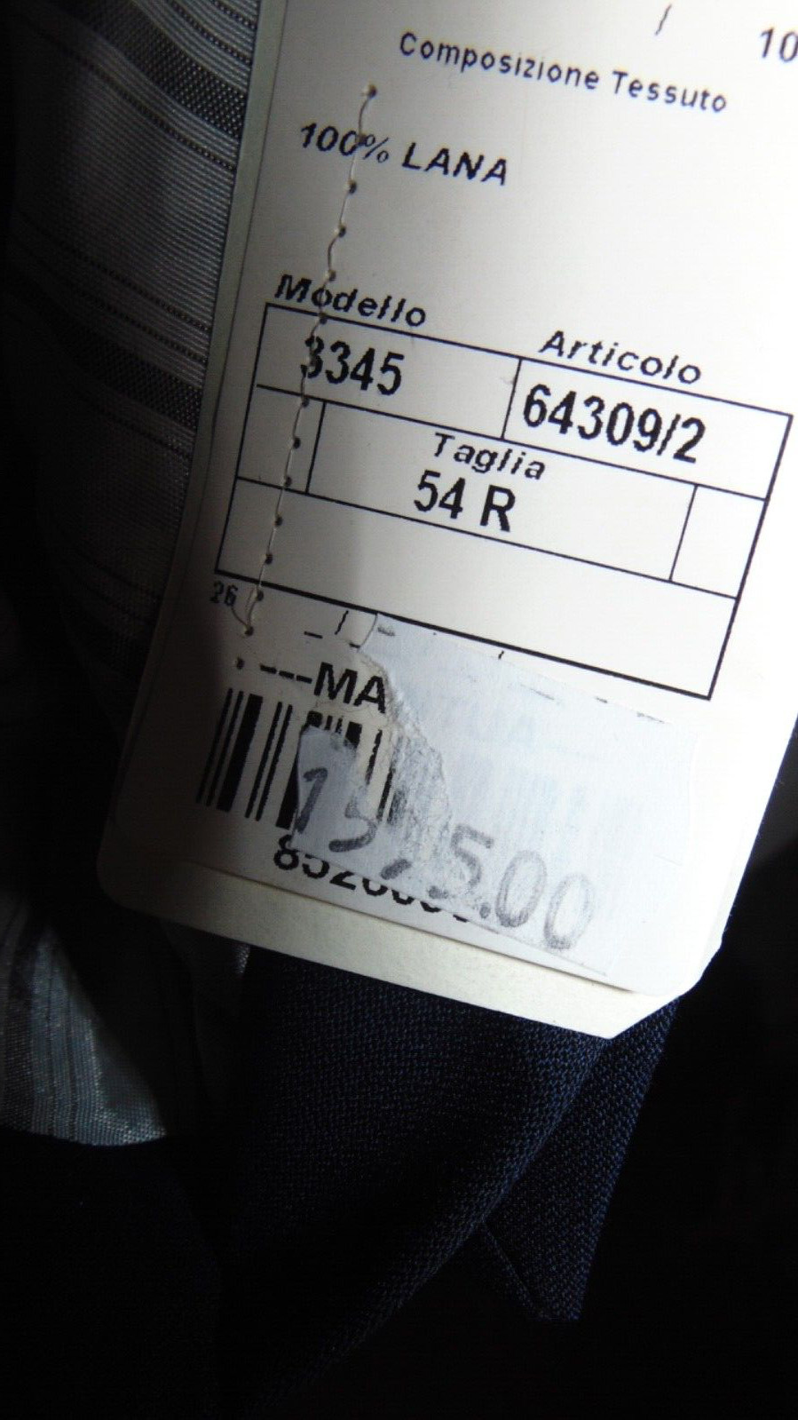 L.B.M. LUIGI BIANCHI MANTOVA TUXEDO BLACK 56 SLIM 1595.00 CART.717S x