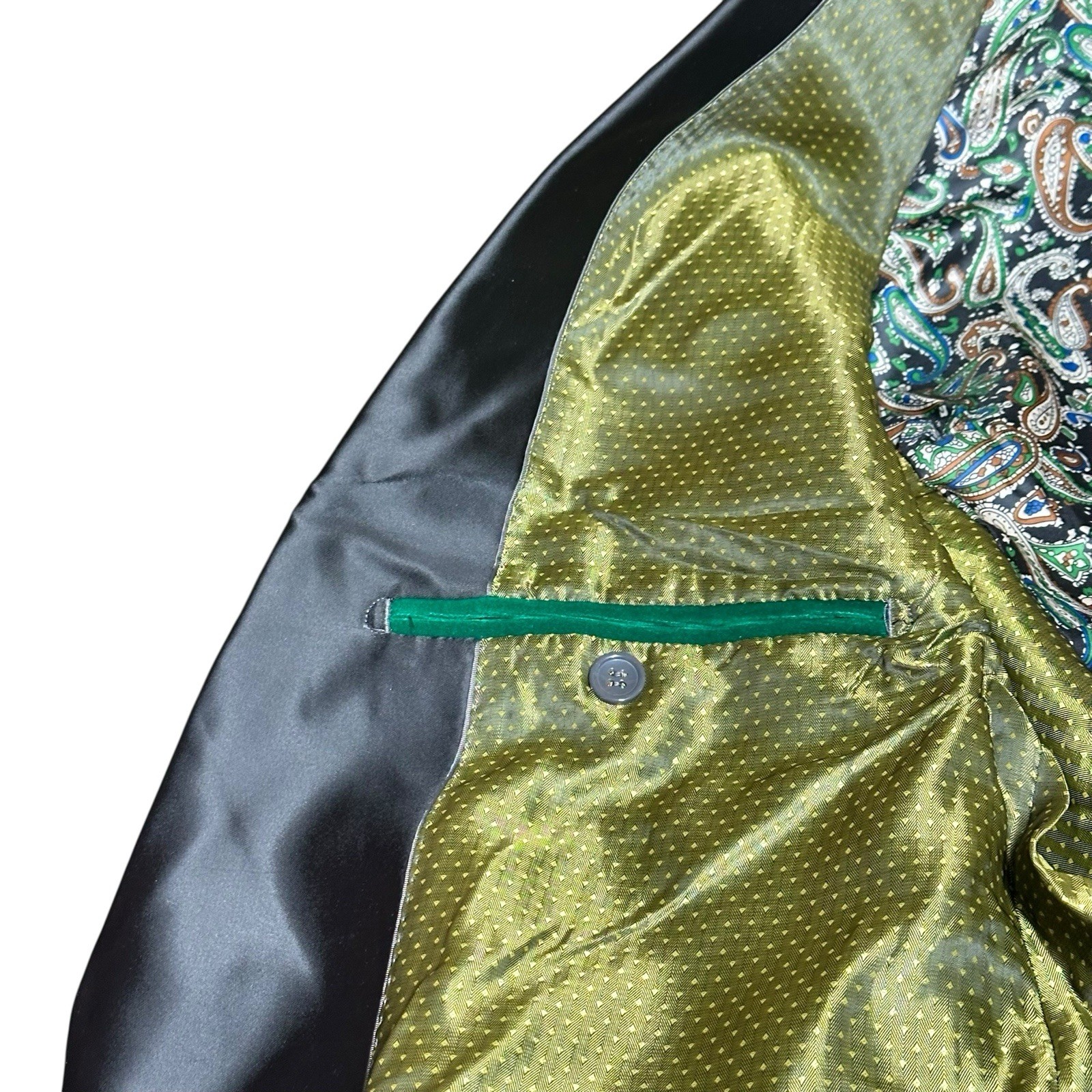 Xposed London Green Velvet Blazer Tux Jacket Mens 46 Tailored Evening Wear NEW