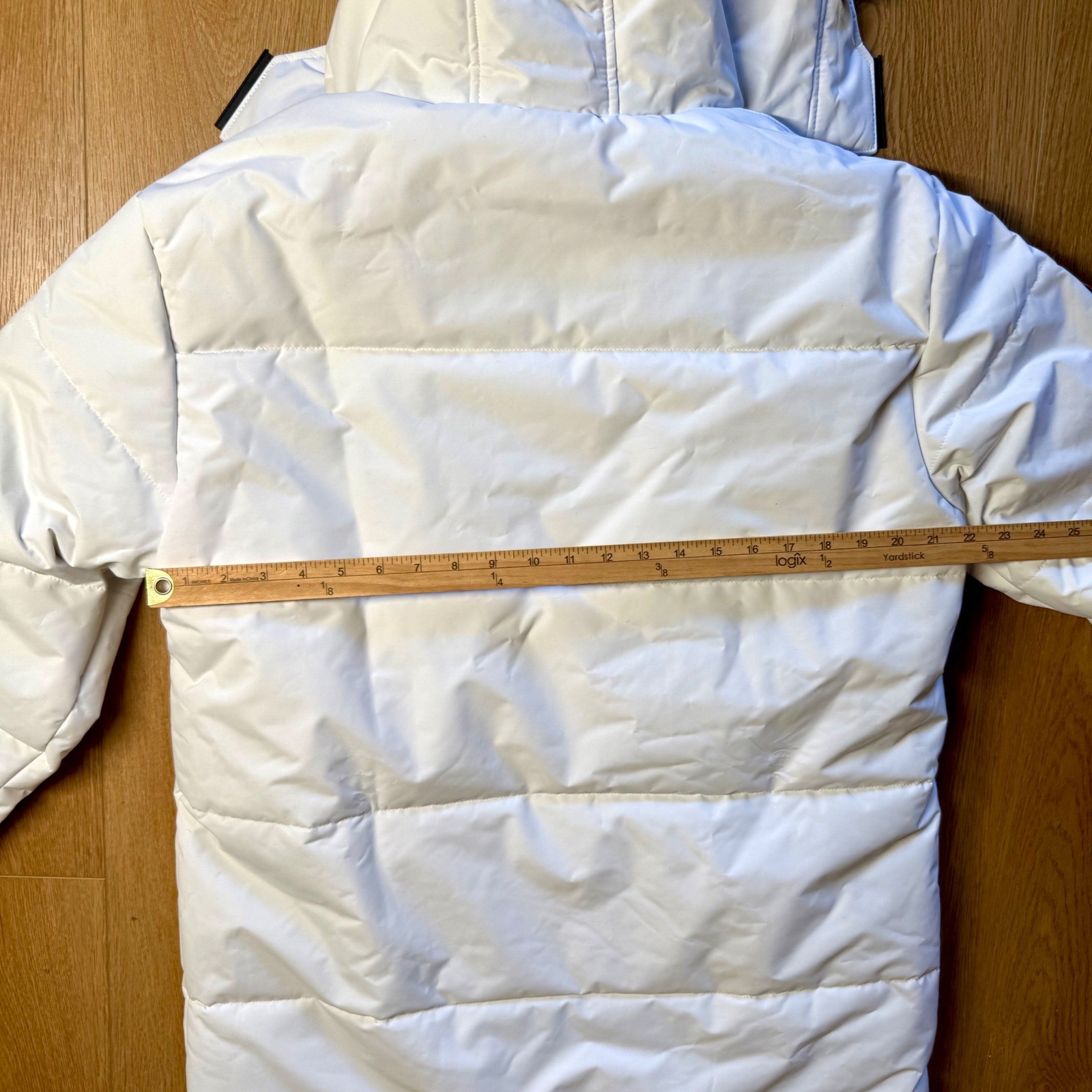 Canada Weather Gear Parka Mens Large White Heavyweight Faux Fur Hood Jacket NWT