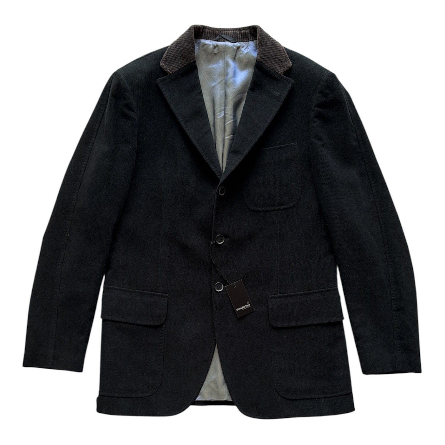 Gino Sartore Jacket NEW with Tag Men 52 IT – L Black Heavy Cotton