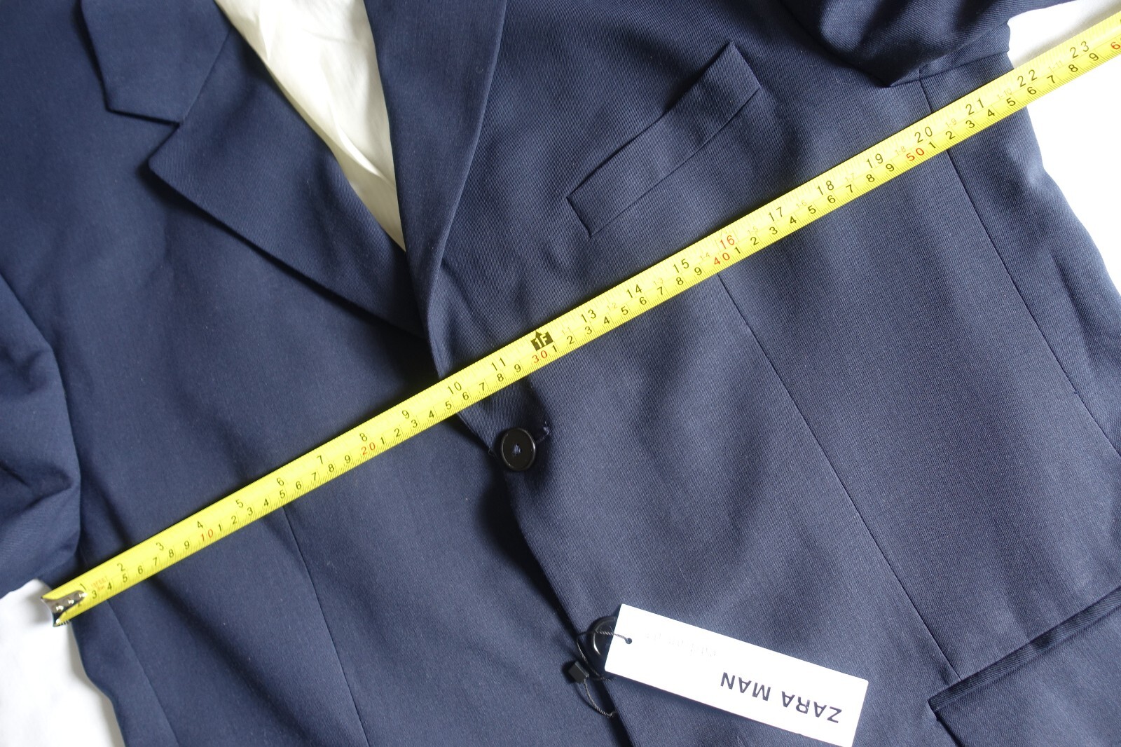 NWT ZARA MAN Black Suit Jacket 3 Button Front Size 38-40
