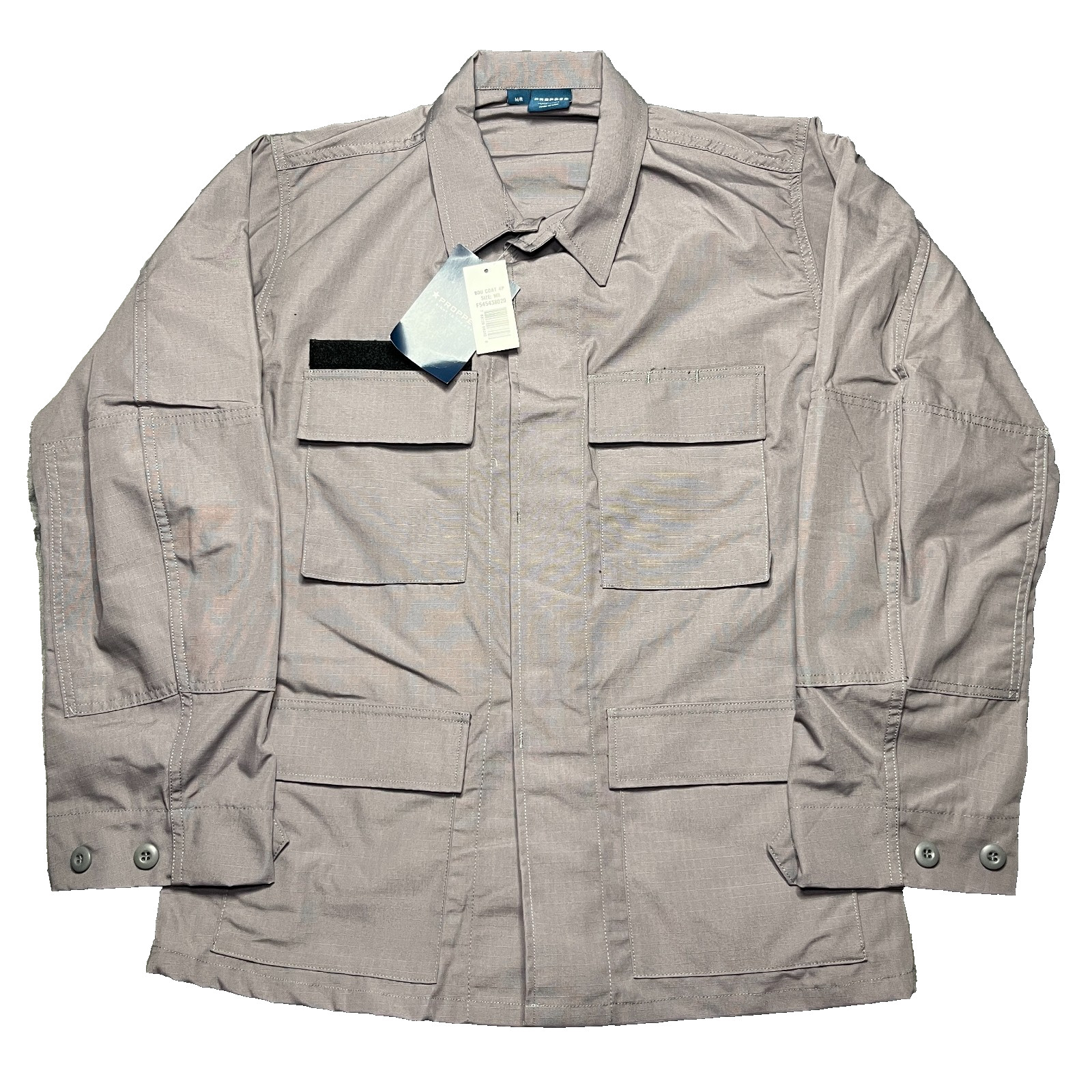 Propper BDU Coat Sz Medium Reg Gray Tactical Shirt Pockets Ripstop F545438020