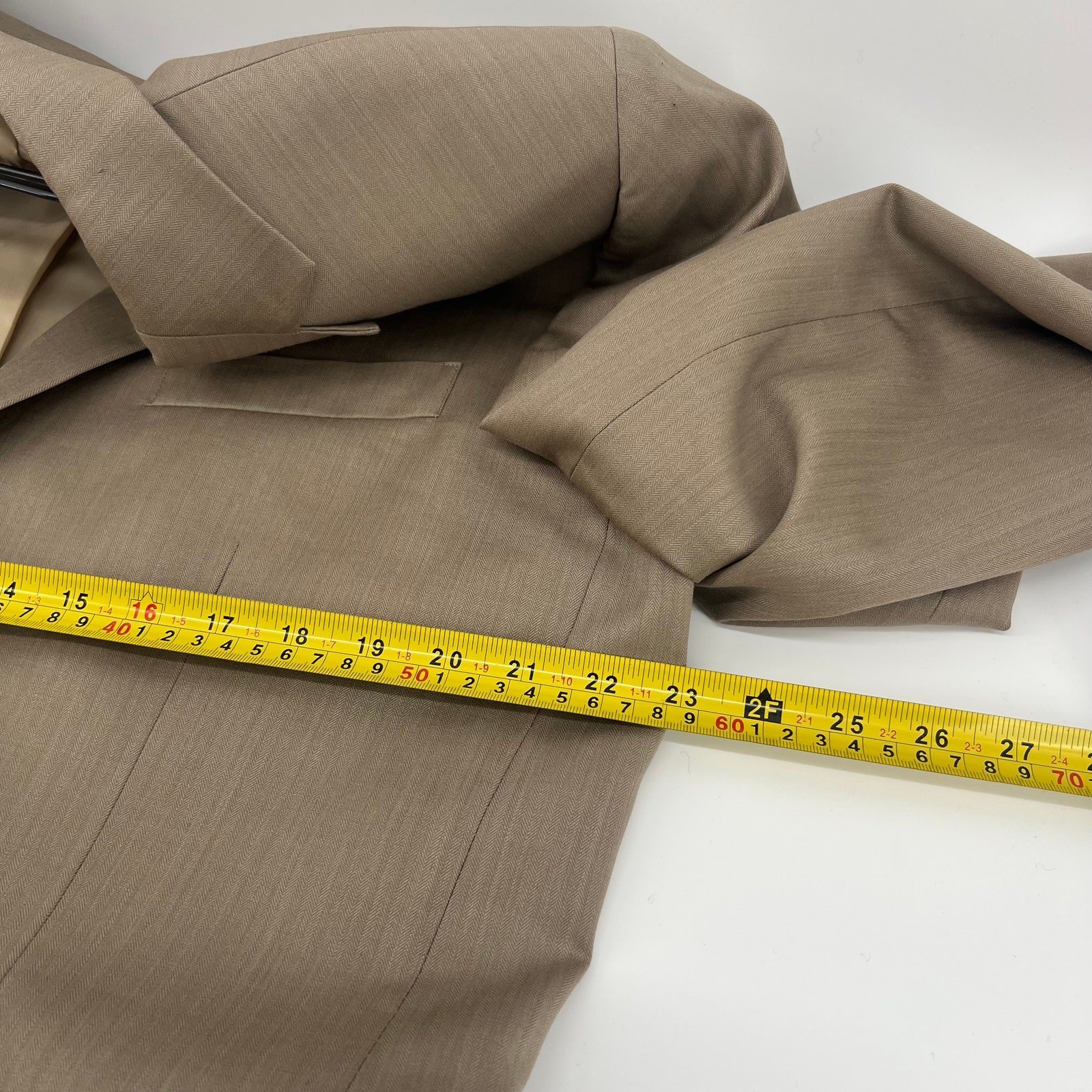 Men’s Donald J Trump Light Brown Wool Blazer Suit Large Preppy Business Formal