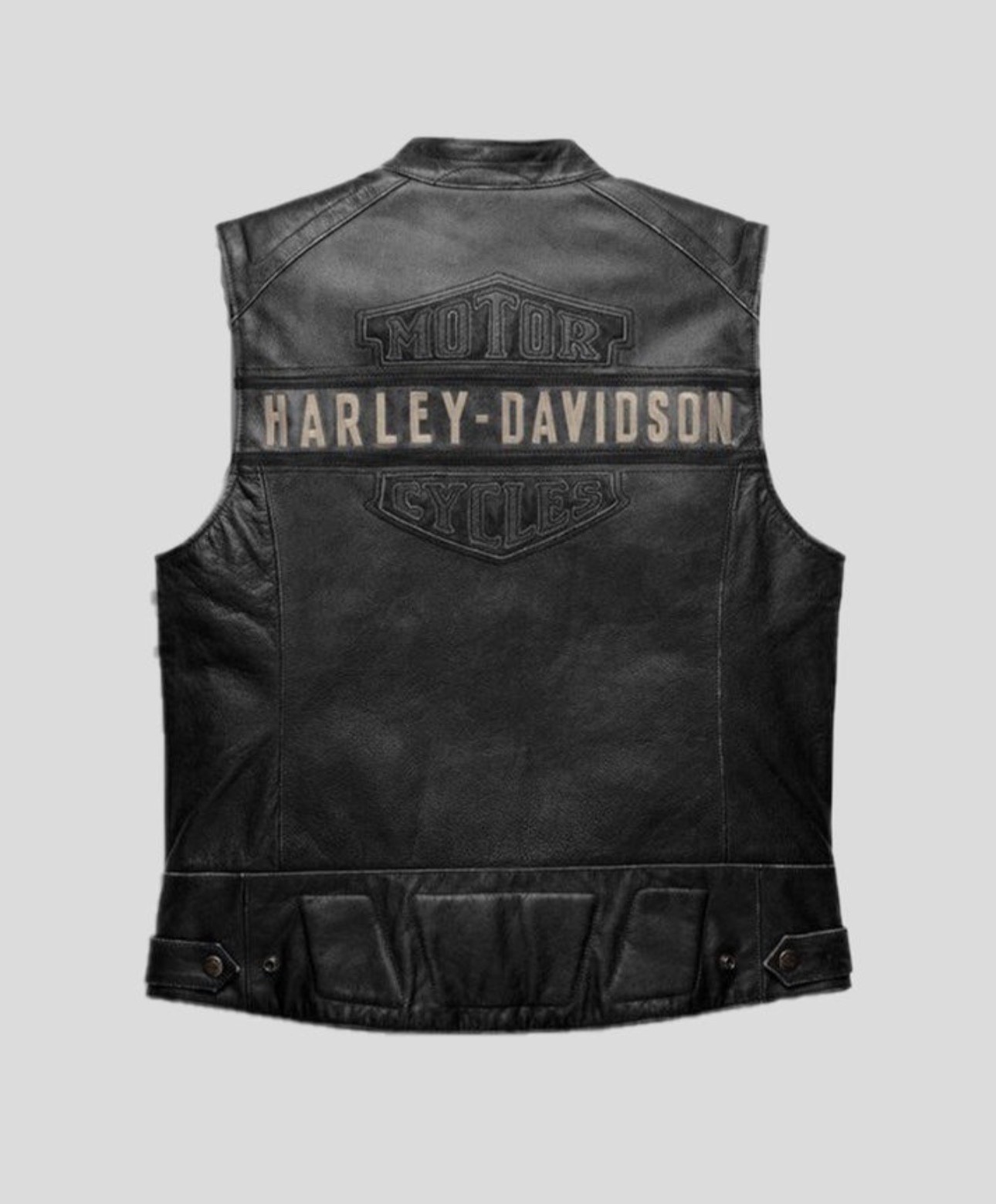 Harley Davidson’s Vest Men’s Passing Link Motorcycle Real Leather Cow Biker
