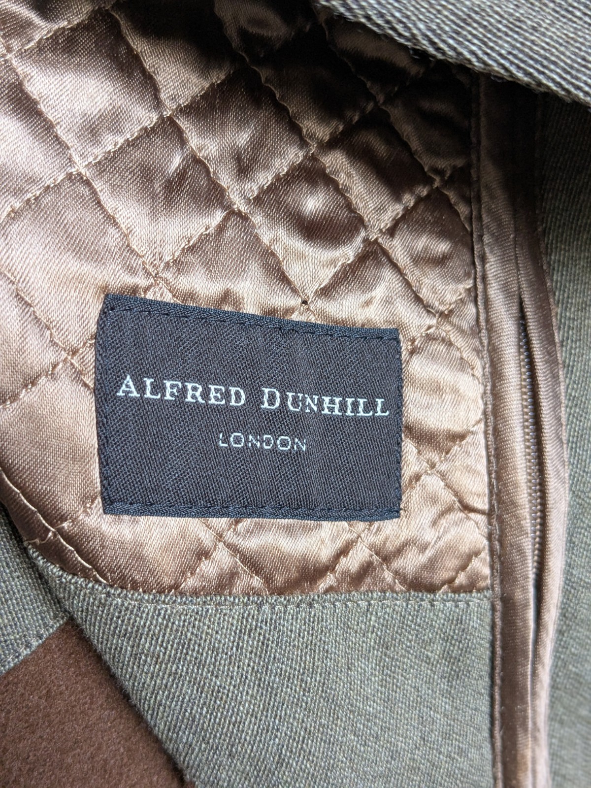 DUNHILL Virgin Wool Overcoat Coat ITALIAN 52 US42 XL Removable Quilted Lining