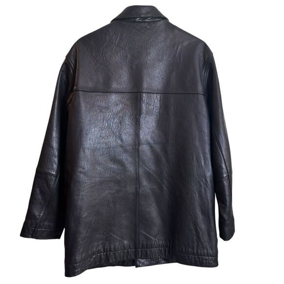 Claiborne Men’s 100% Lambskin Leather Black Jacket Coat Size Large