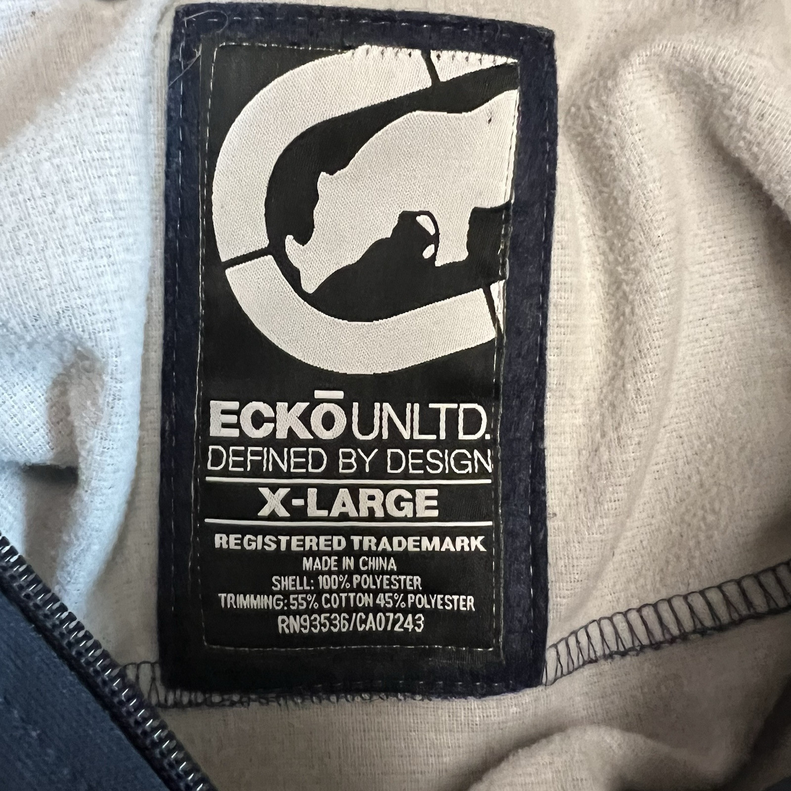 ECKO Unltd. Button/Zip Field Jacket Mens 2XL Gray