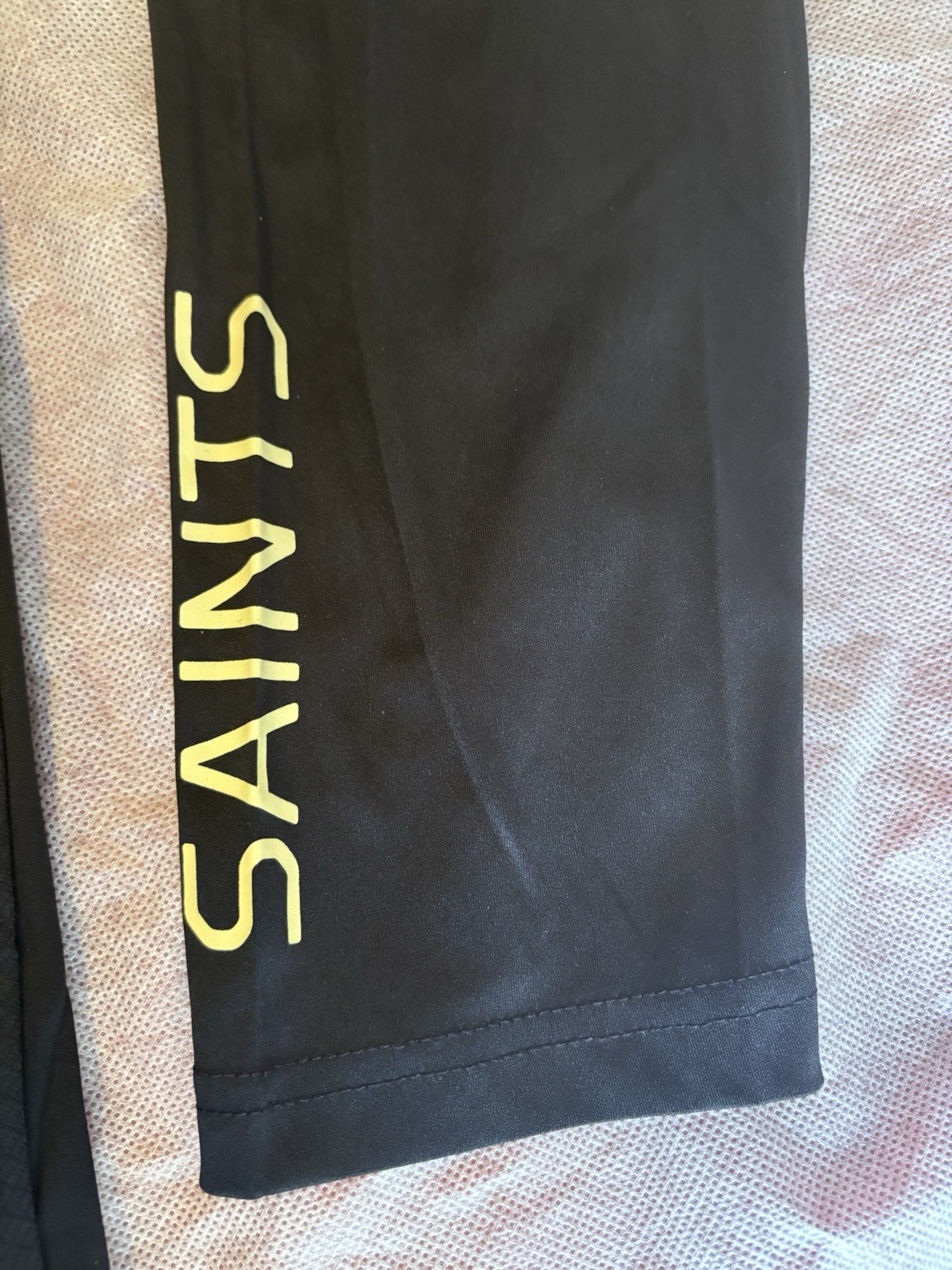 NFL Team Apparel New Orleans Saints Mens Black Lightweight 1/4 Zip Pullover XL