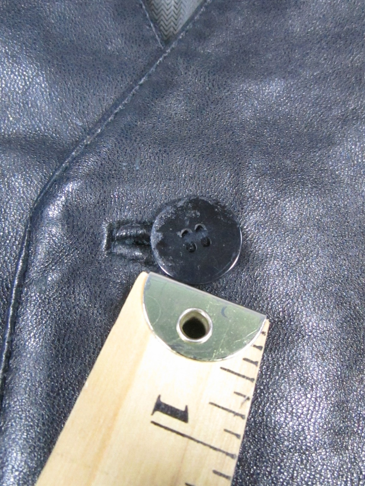 Vintage Wilsons Pelle Studio Vest Mens Xl Black Leather Button Up *