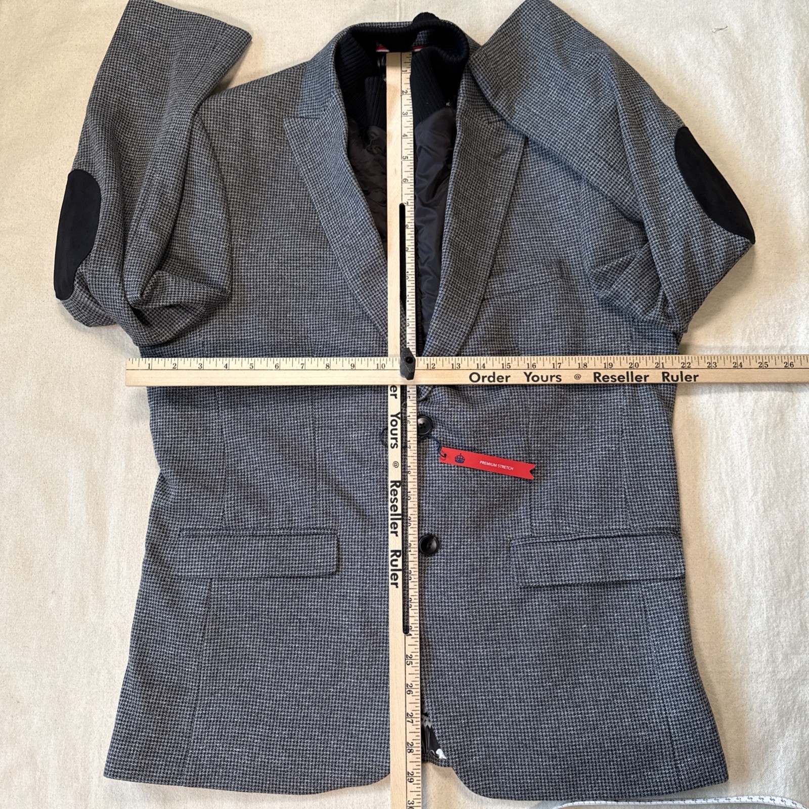 Soul of London Grey Blazer Double Lining Zip In Insulated Vest