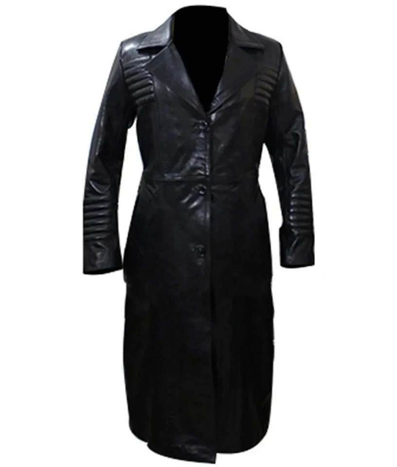 Al Pacino Carlito’s Way Brigante Black Real Leather Trench Coat Jacket