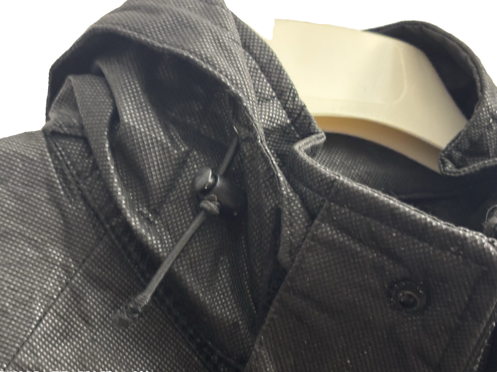 Frogg Toggs Men’s black Full Zip/Snap Hooded Polypropylene Rain Jacket size Med