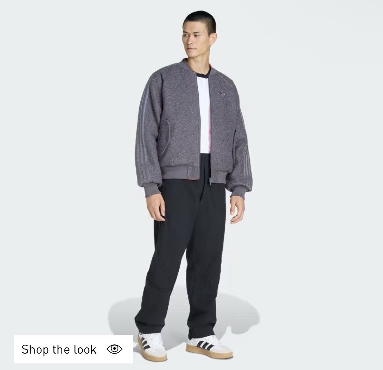 Adidas Originals Reversible Superstar Bomber Jacket Gray Orange Men’s M KR7618