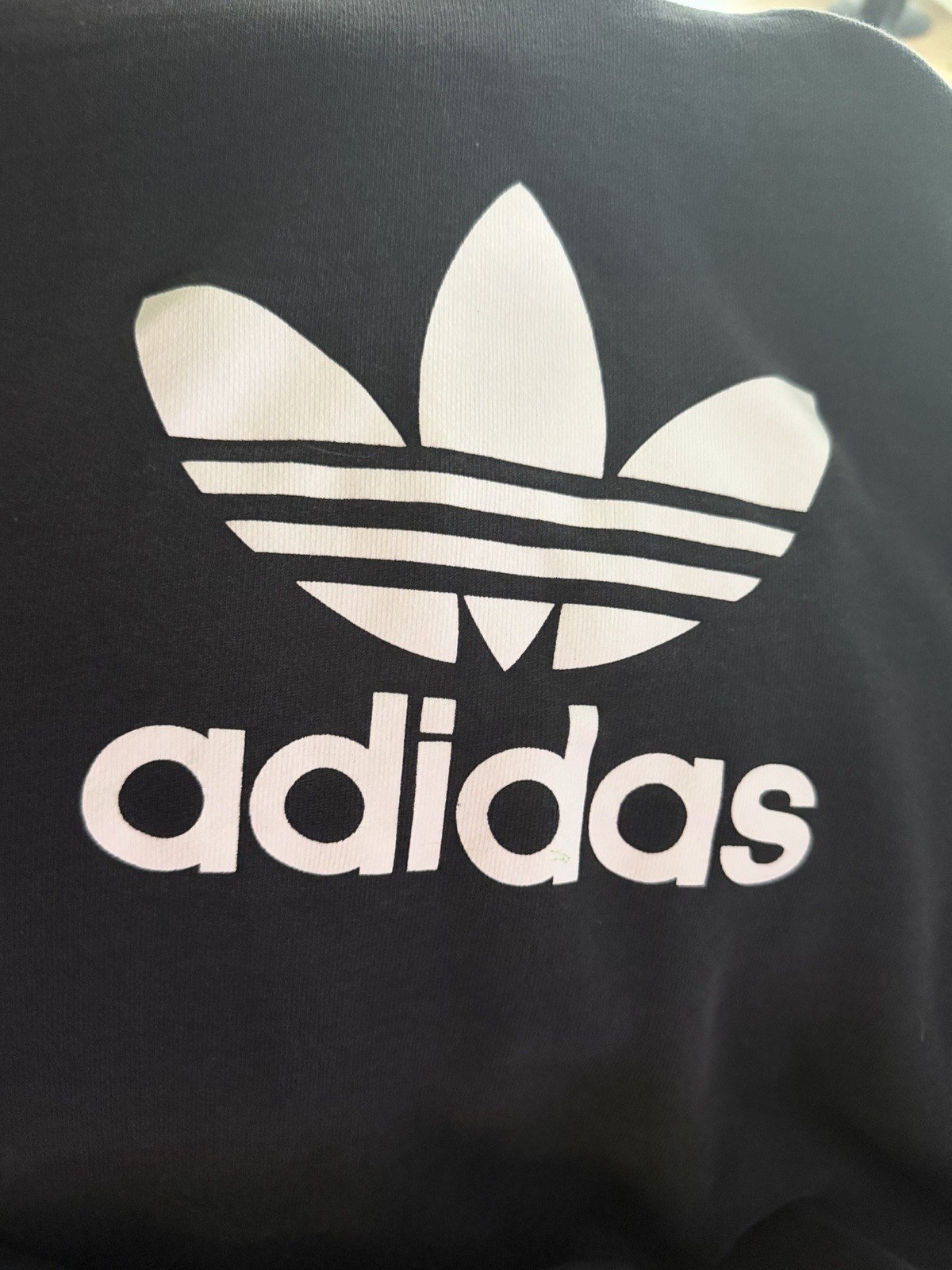 Adidas Originals Trefoil Hoodie Men’s XL Black Pullover Sweatshirt Logo