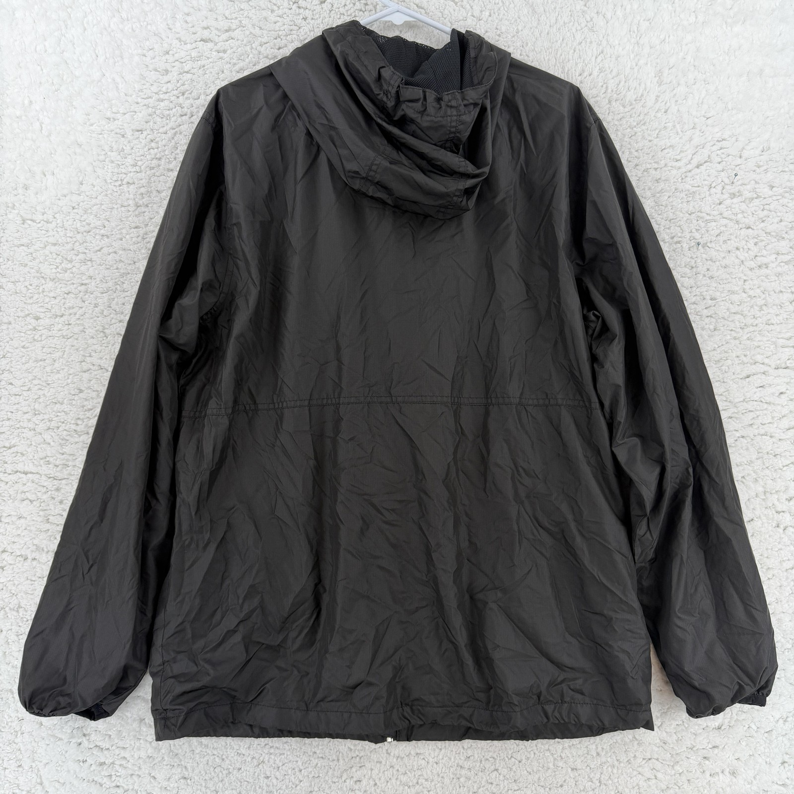 O’Neill Jacket Mens XL Black Hooded Windbreaker Full Zip Lightweight Outdoor