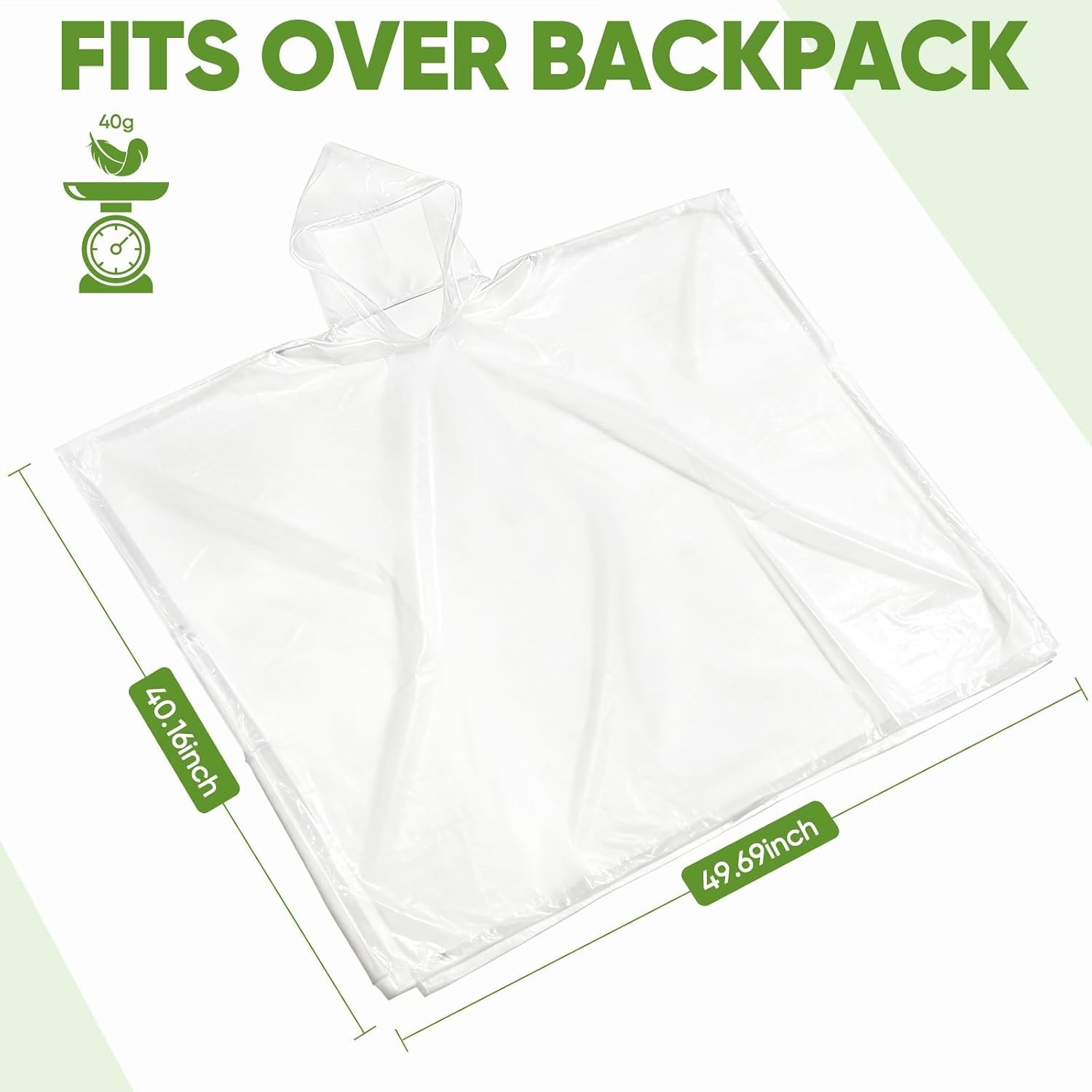 Disposable Adult Emergency Waterproof Rain Poncho Hiking Coat 5/10/20/50PK Lot