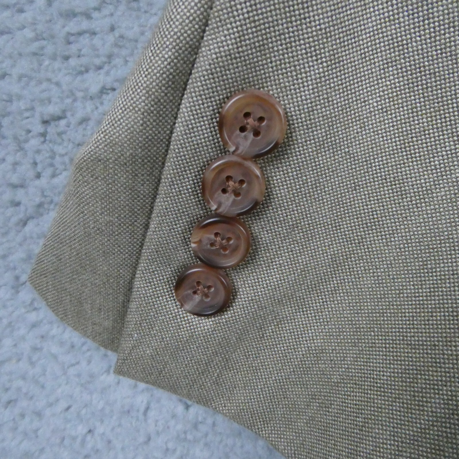 Lauren Ralph Lauren Mens Blazer 42R Sport Coat Tan Paisley Lined Two Button