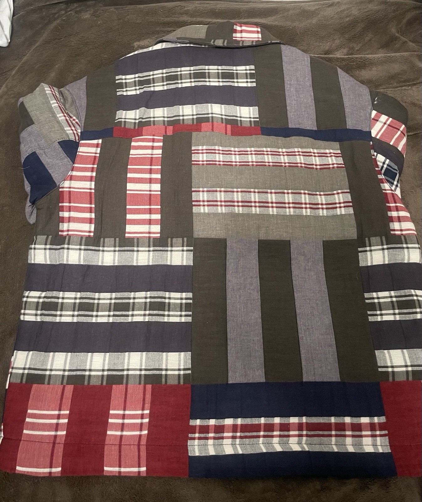 Zara Men’s Patchwork Jacket – Lapel Collar Jacket W/ Long Sleeved Buttoned Cuff.