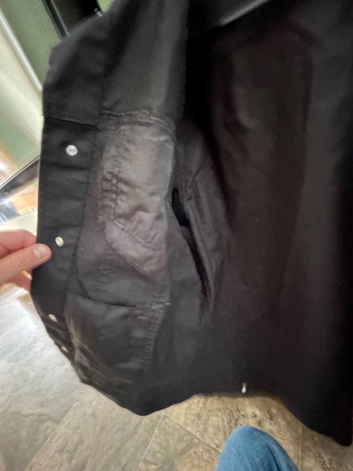 Mens Triump Over Tragedy Size Large Black Motorcycle Jacket 70%-Cotton3%-Spandex